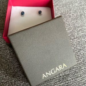 ANGARA Blue Stud Earrings